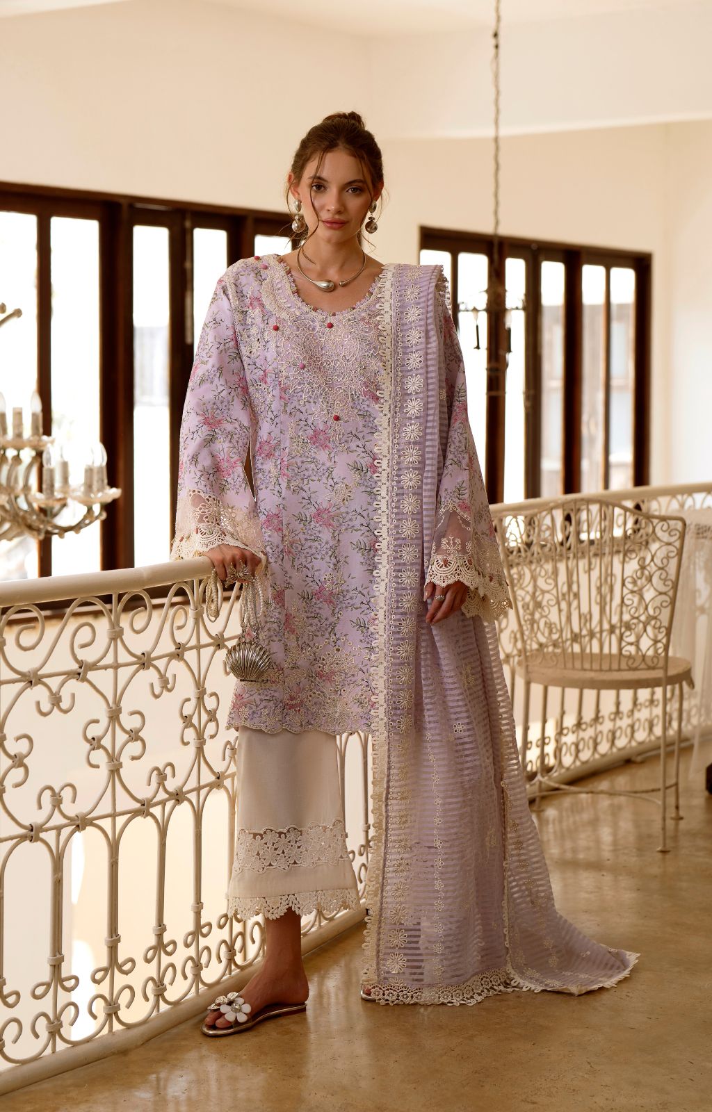 AJR Couture | Printakari Lawn 25 | Pearl - Official AJR Couture stockist in UK - Sakeena London