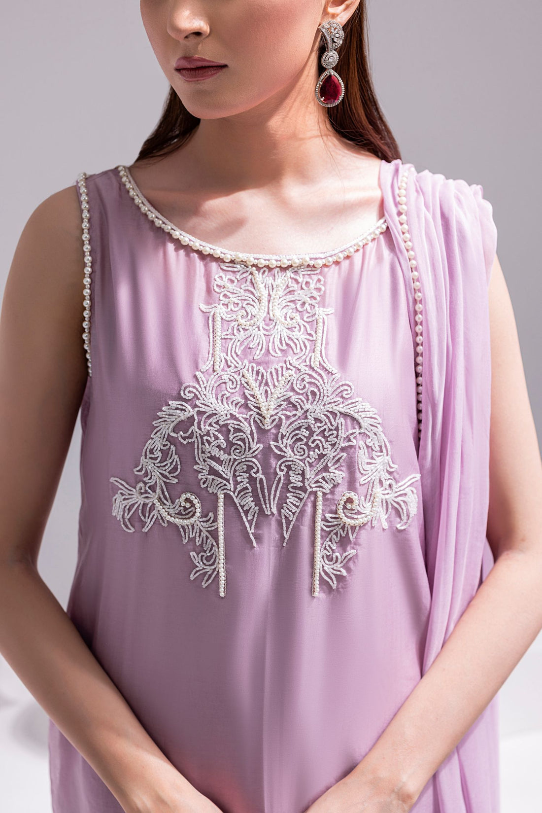 Amani | Aira Festive Wear | ZEEN Ã¢ÂÂ Hand Embellished Short Shirt with Slim Fit Shalwar & Chiffon Dupatta - Official Amani stockist in UK - Sakeena London