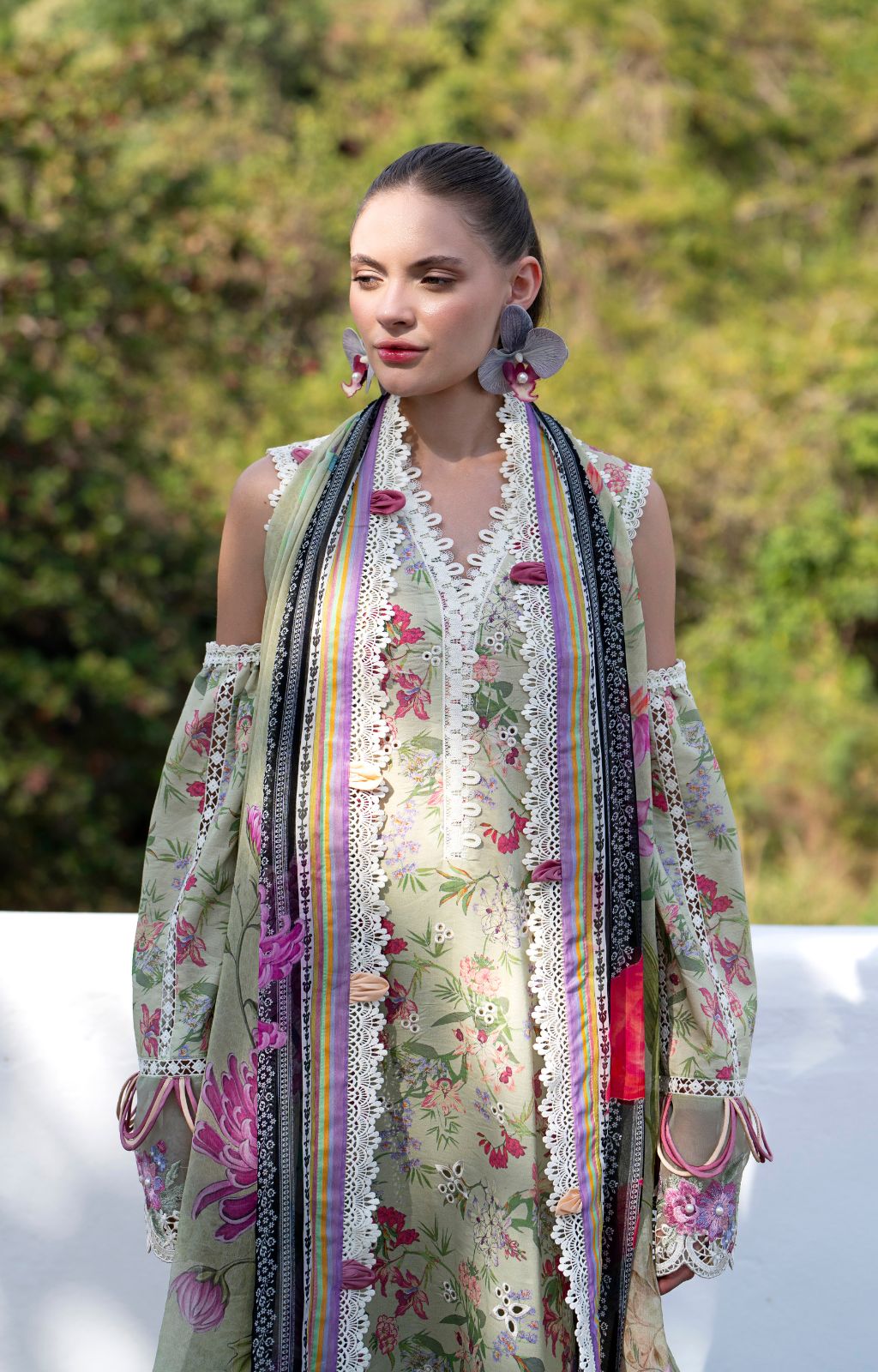 AJR Couture | Printakari Lawn 25 | Pink Patel - Official AJR Couture stockist in UK - Sakeena London