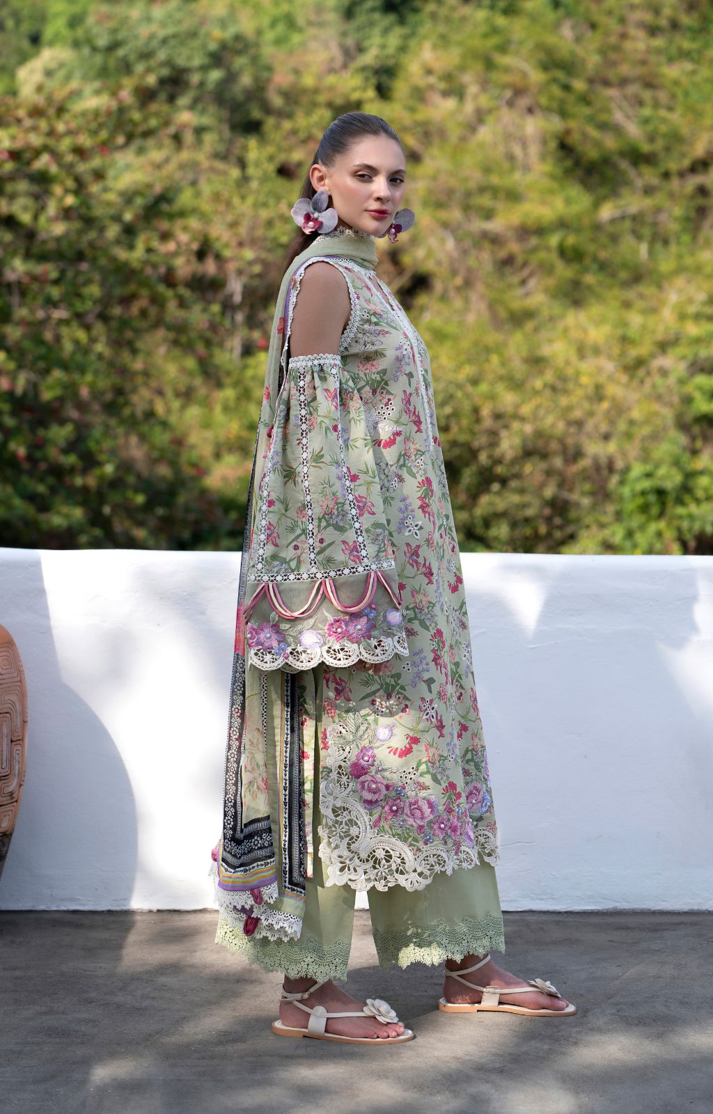 AJR Couture | Printakari Lawn 25 | Pink Patel - Official AJR Couture stockist in UK - Sakeena London