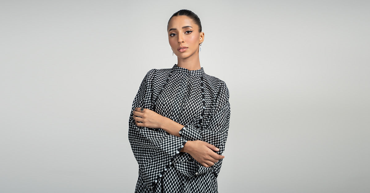 Maria B | Luxury Winter Pret 25 | PS-PF24-05-Black - Official Maria B stockist in UK - Sakeena London