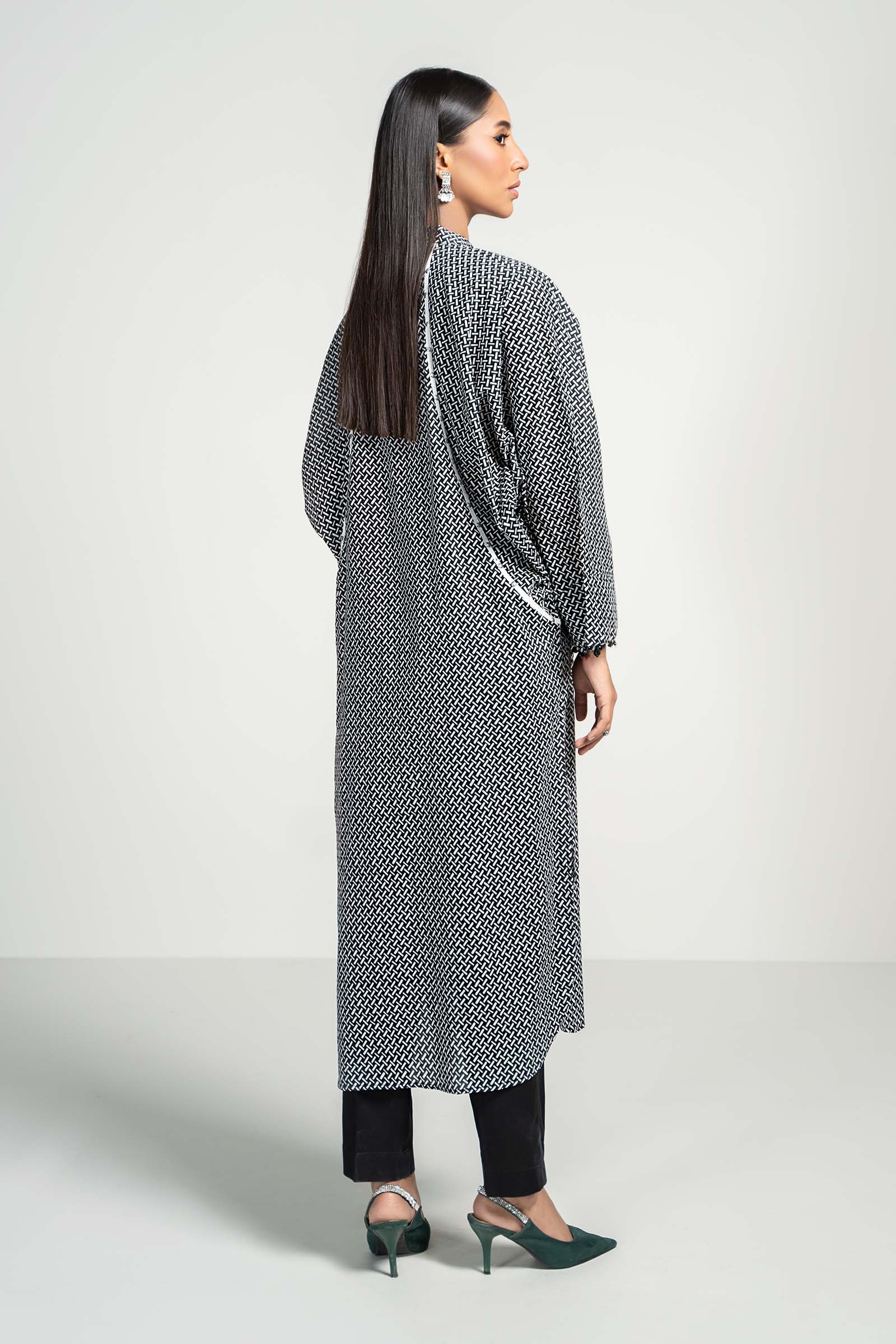 Maria B | Luxury Winter Pret 25 | PS-PF24-09-Black - Official Maria B stockist in UK - Sakeena London