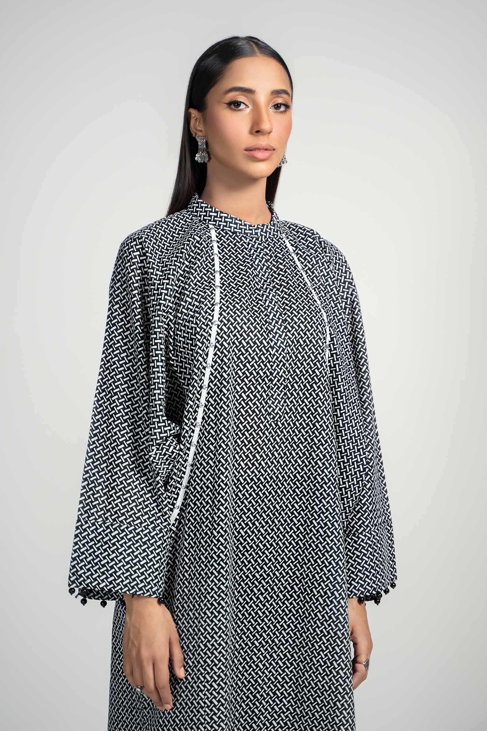 Maria B | Luxury Winter Pret 25 | PS-PF24-09-Black - Official Maria B stockist in UK - Sakeena London