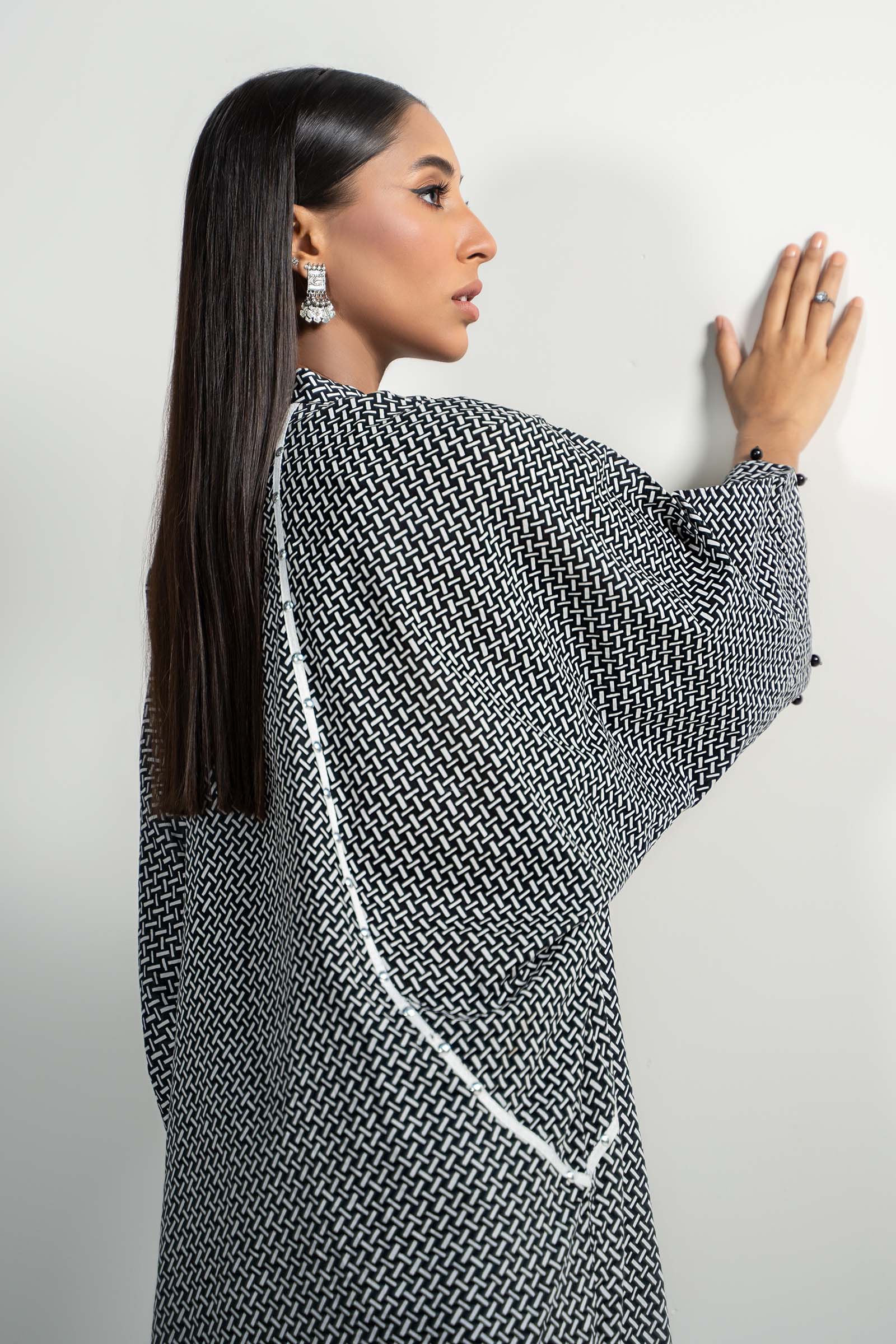 Maria B | Luxury Winter Pret 25 | PS-PF24-09-Black - Official Maria B stockist in UK - Sakeena London