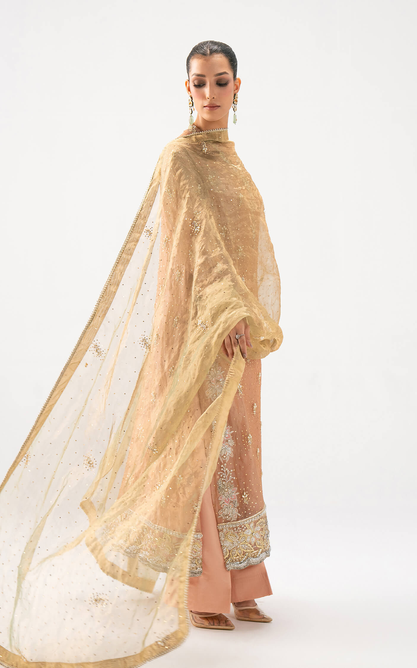 Asifa and Nabeel | Lyle Luxury Formals 25 | Peach Aura - Official Asifa and Nabeel stockist in UK - Sakeena London