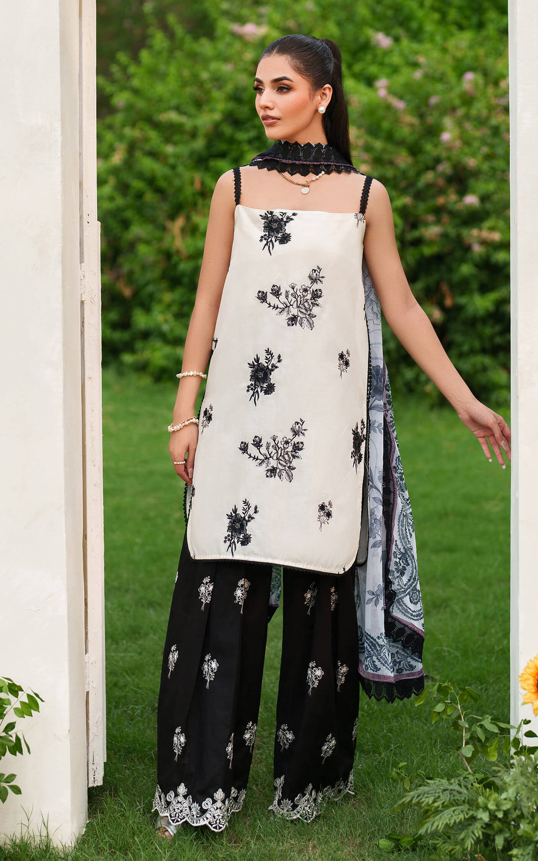 Asifa and Nabeel | Eden Cambric 25 | Pearl Whisper ECU25-04 - Official Asifa and Nabeel stockist in UK - Sakeena London