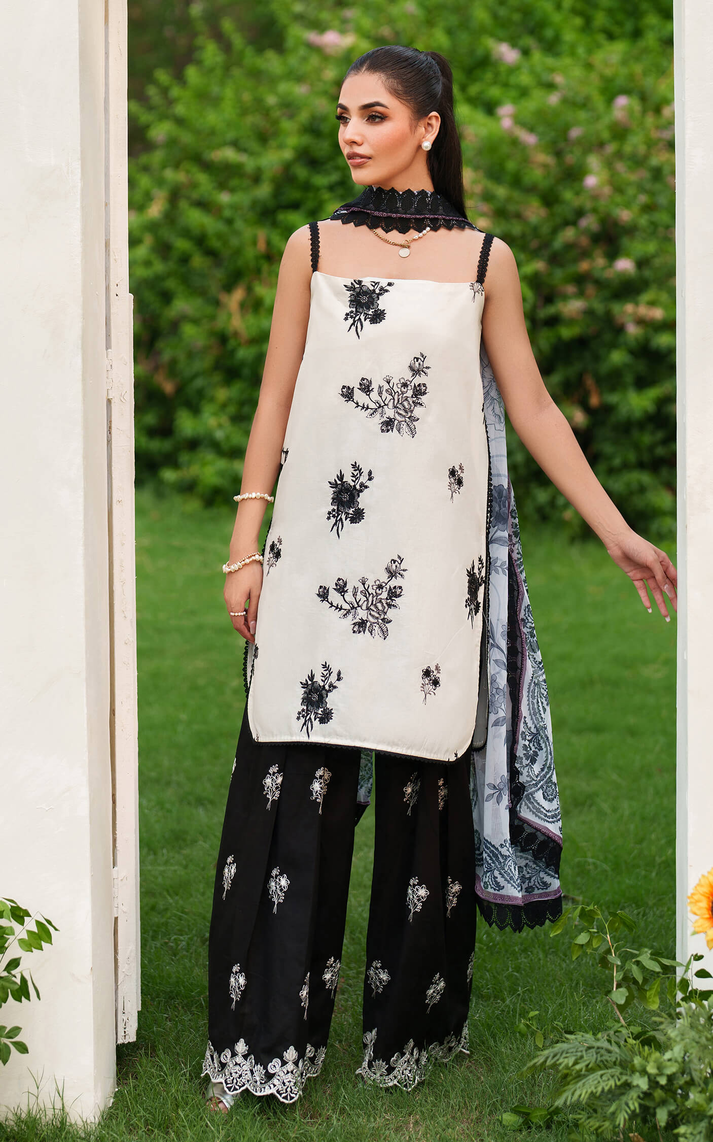 Asifa and Nabeel | Eden Cambric 25 | Pearl Whisper ECU25-04 - Official Asifa and Nabeel stockist in UK - Sakeena London