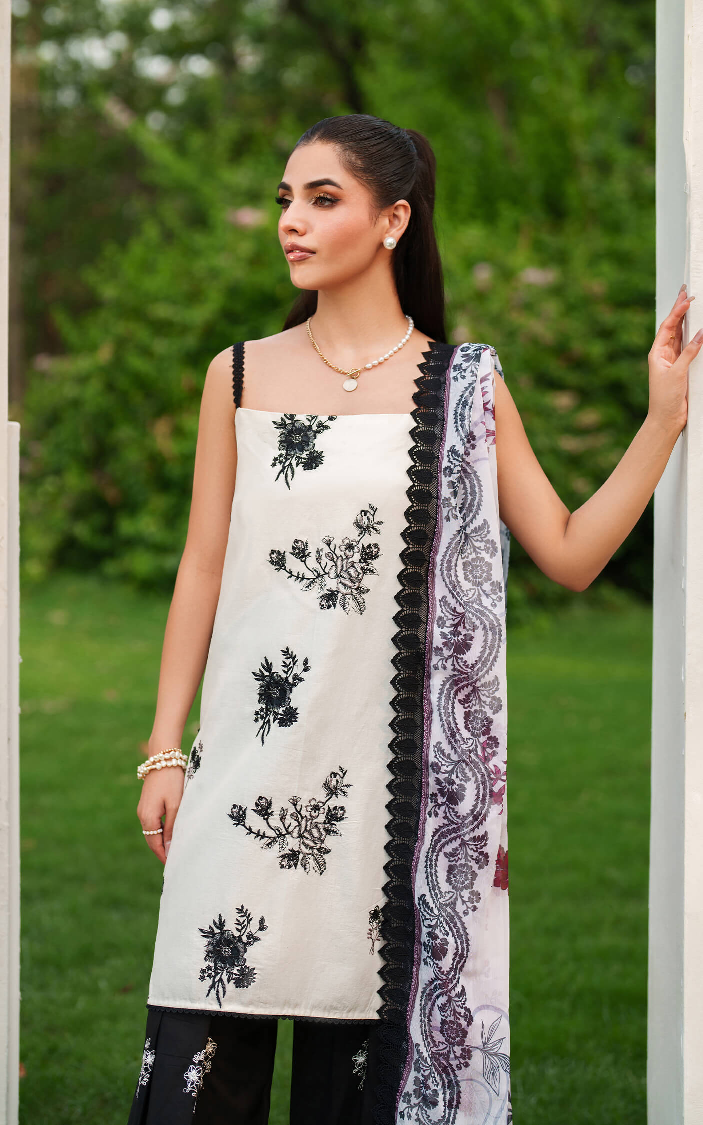 Asifa and Nabeel | Eden Cambric 25 | Pearl Whisper ECU25-04 - Official Asifa and Nabeel stockist in UK - Sakeena London