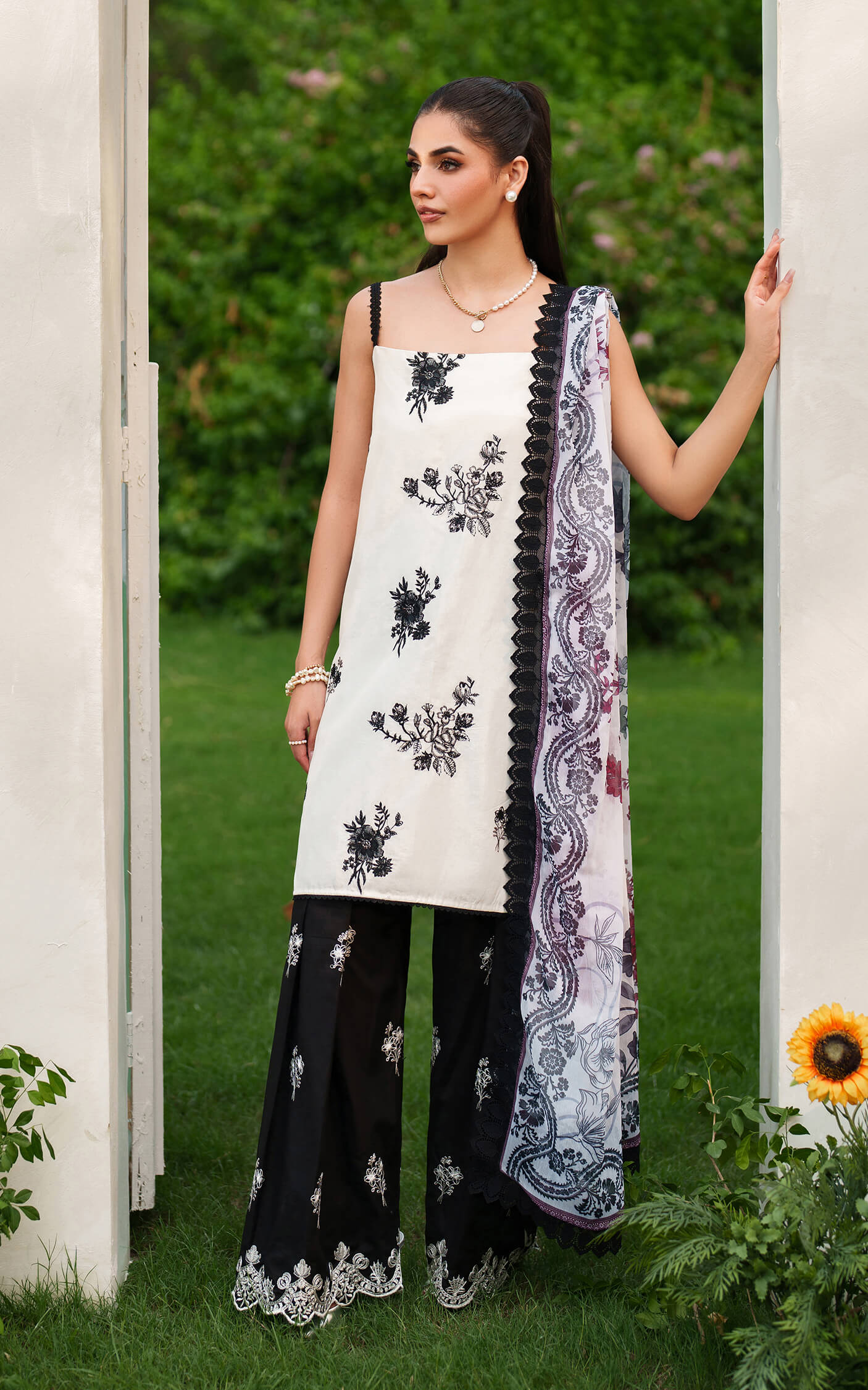 Asifa and Nabeel | Eden Cambric 25 | Pearl Whisper ECU25-04 - Official Asifa and Nabeel stockist in UK - Sakeena London