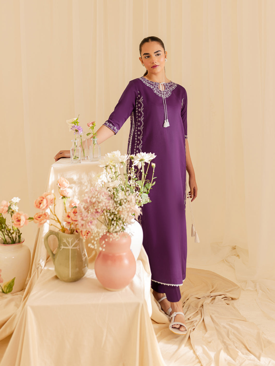 Mahnur | Petal Whispers Lawn Pret | Petalina - Official Mahnur stockist in UK - Sakeena London
