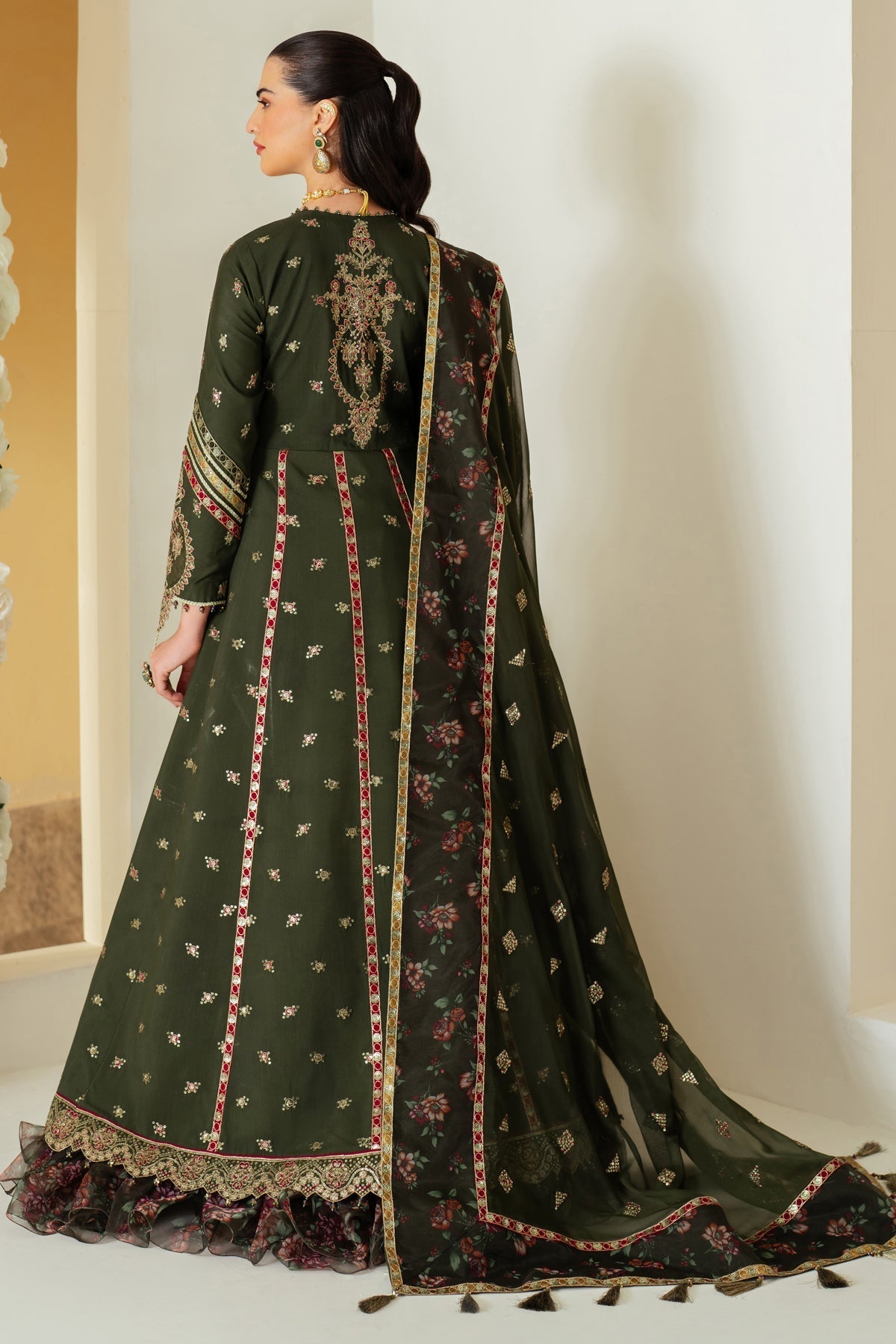 Alizeh | Luxury Raw Silk | AF-RS-03-PINE - Official Alizeh stockist in UK - Sakeena London