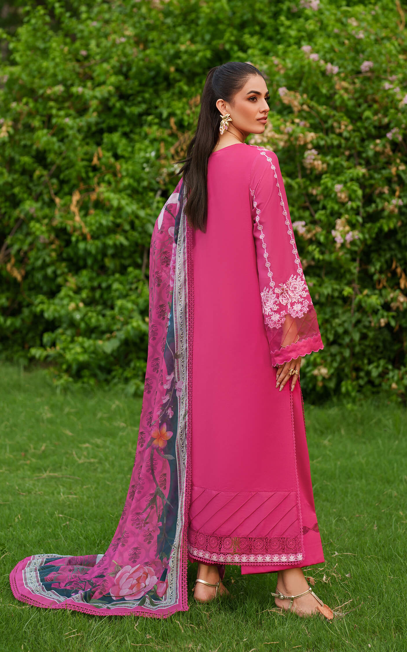 Asifa and Nabeel | Eden Cambric 25 | Pink Reverie ECU25-06 - Official Asifa and Nabeel stockist in UK - Sakeena London