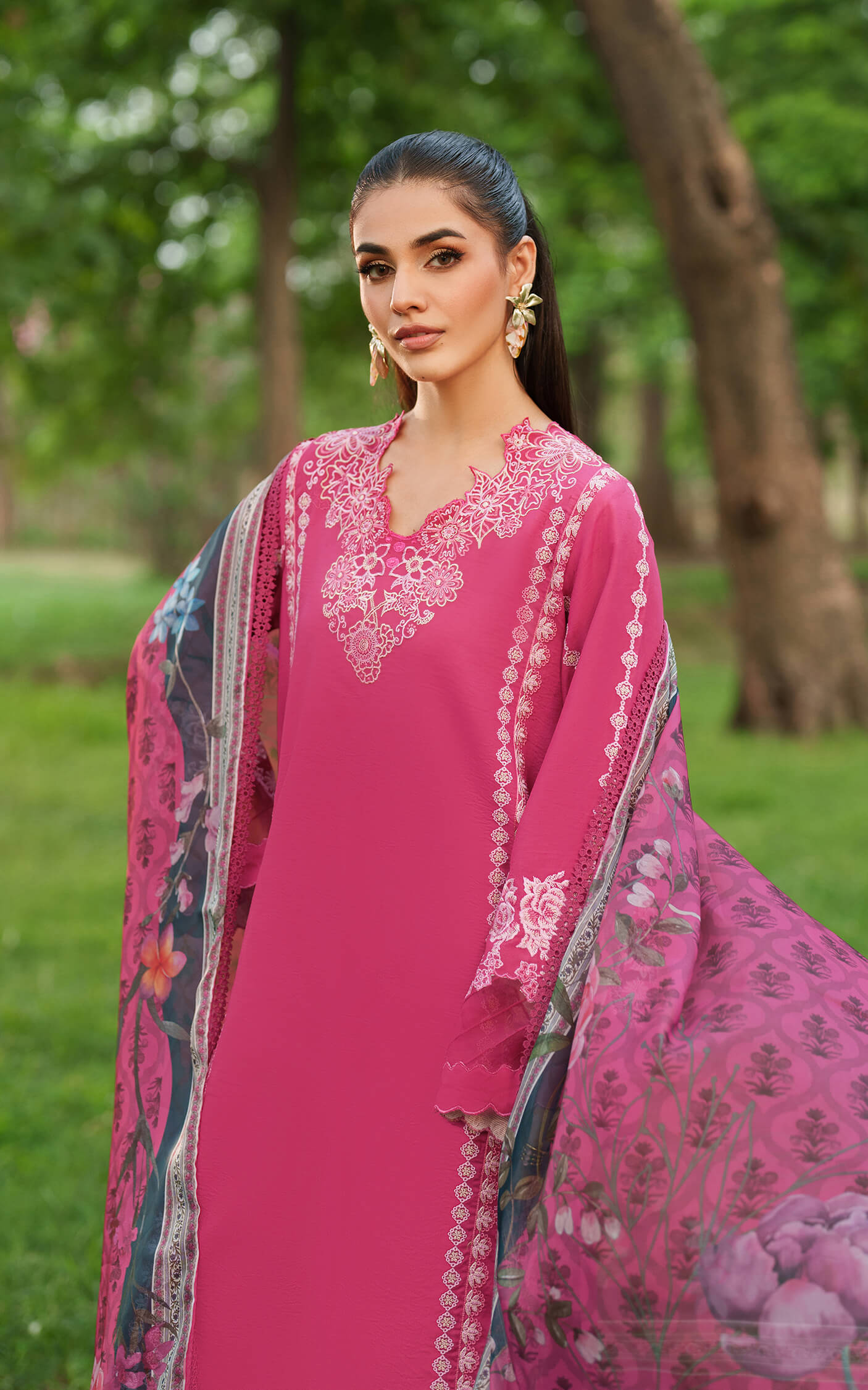 Asifa and Nabeel | Eden Cambric 25 | Pink Reverie ECU25-06 - Official Asifa and Nabeel stockist in UK - Sakeena London