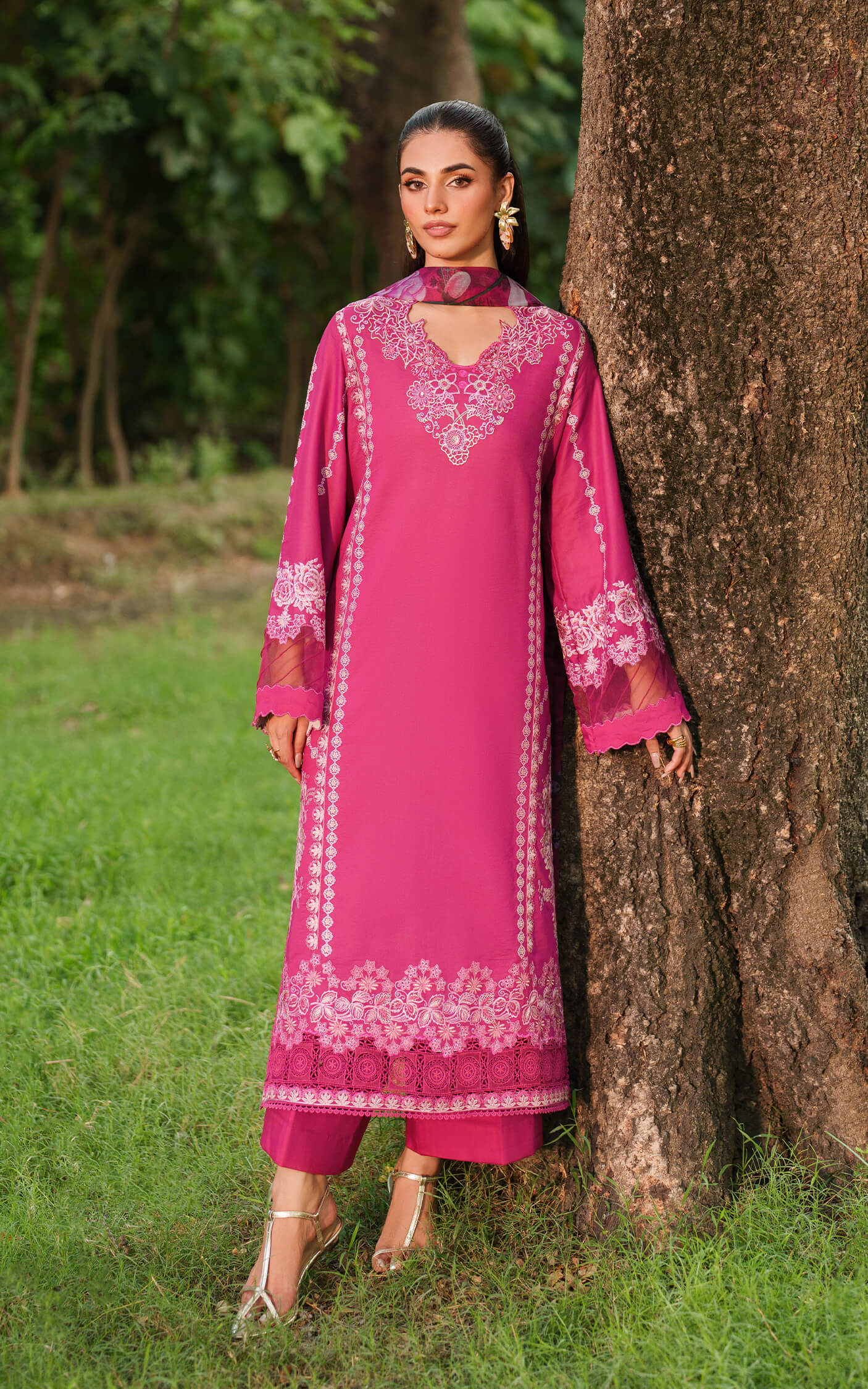 Asifa and Nabeel | Eden Cambric 25 | Pink Reverie ECU25-06 - Official Asifa and Nabeel stockist in UK - Sakeena London