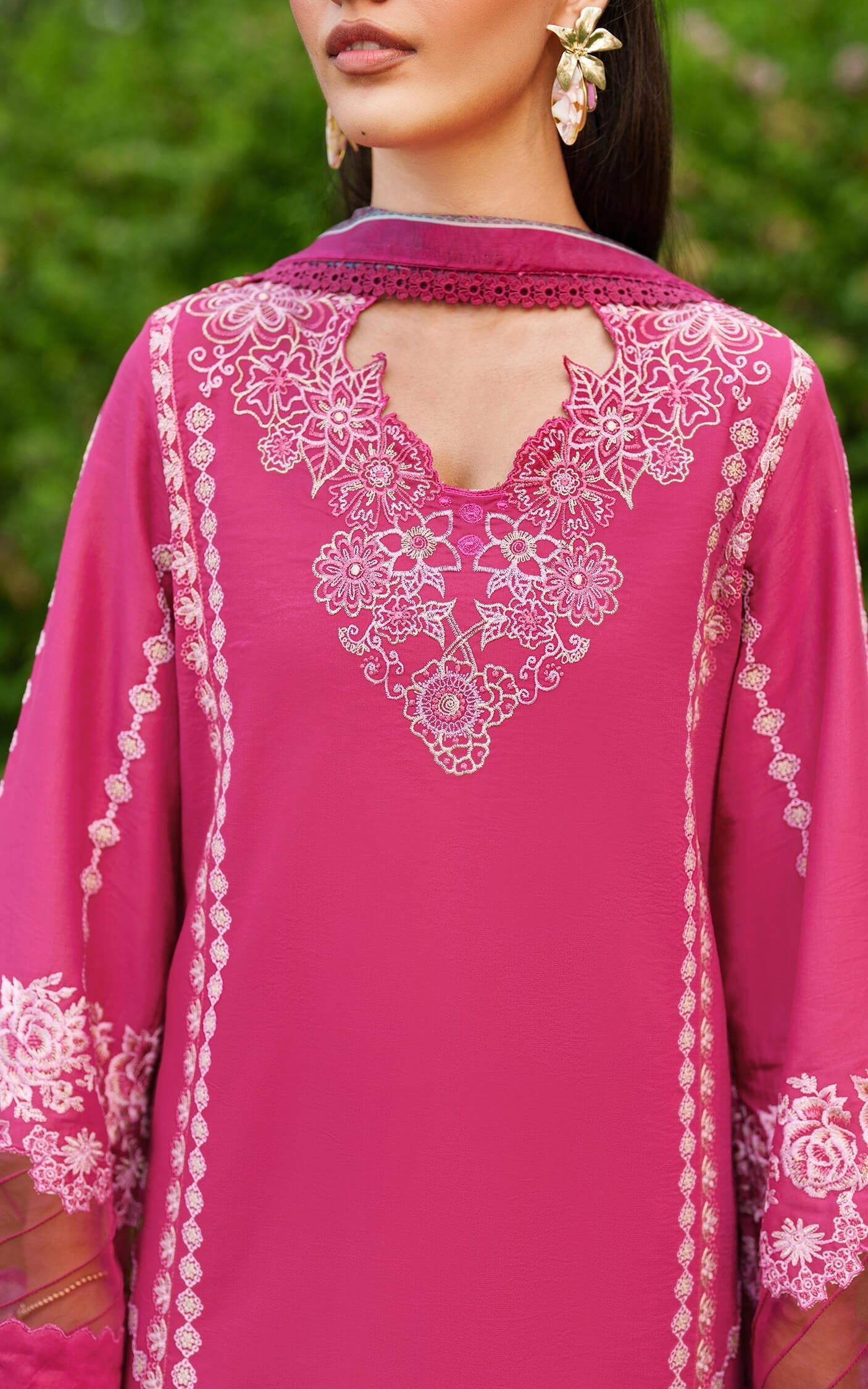 Asifa and Nabeel | Eden Cambric 25 | Pink Reverie ECU25-06 - Official Asifa and Nabeel stockist in UK - Sakeena London
