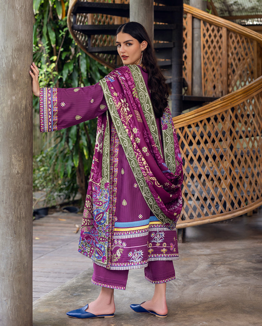 Mushq | Hemline Karandi | Plum Swirl - Official Mushq stockist in UK - Sakeena London