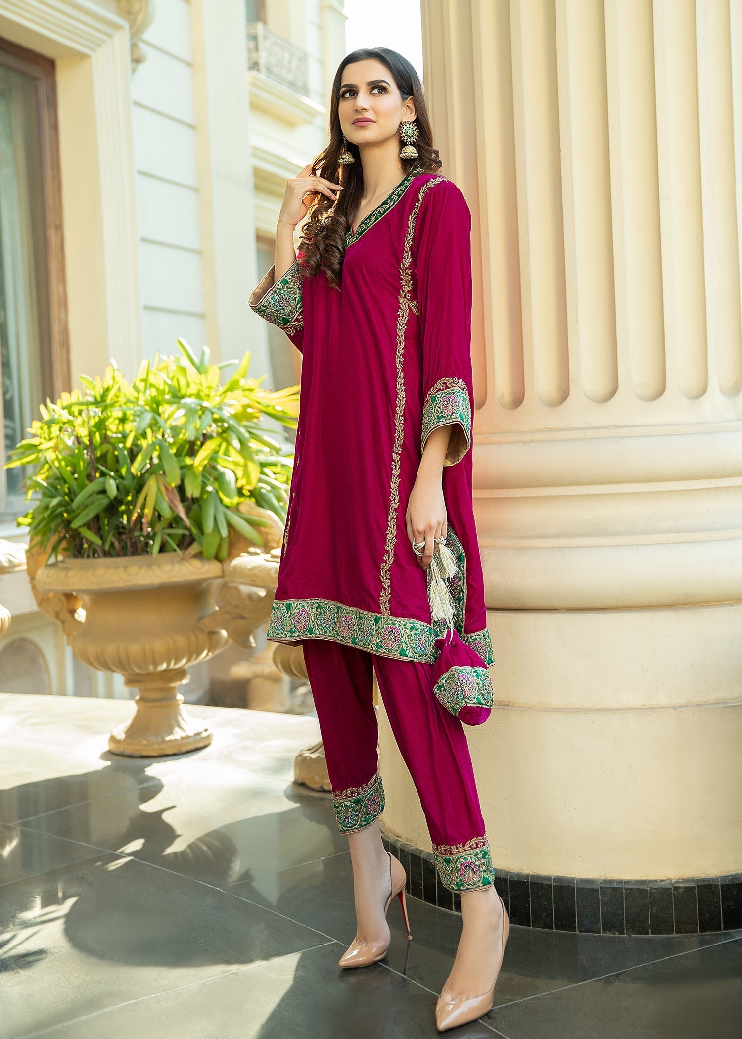 Purple Haze | Velvet Formals | Hot Pink Velvet - Official Purple Haze stockist in UK - Sakeena London