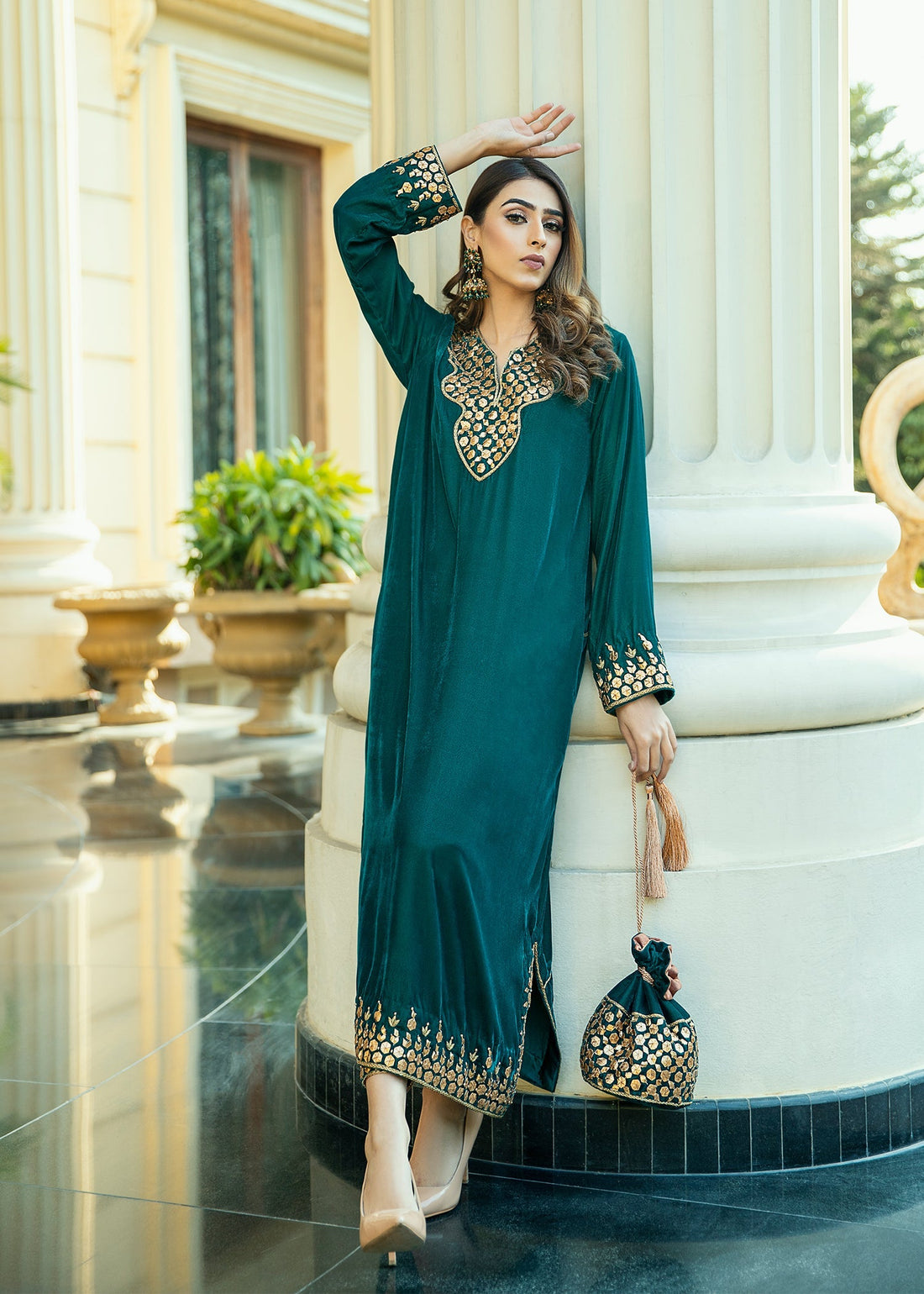 Purple Haze | Velvet Formals | Teal Blue Velvet - Official Purple Haze stockist in UK - Sakeena London