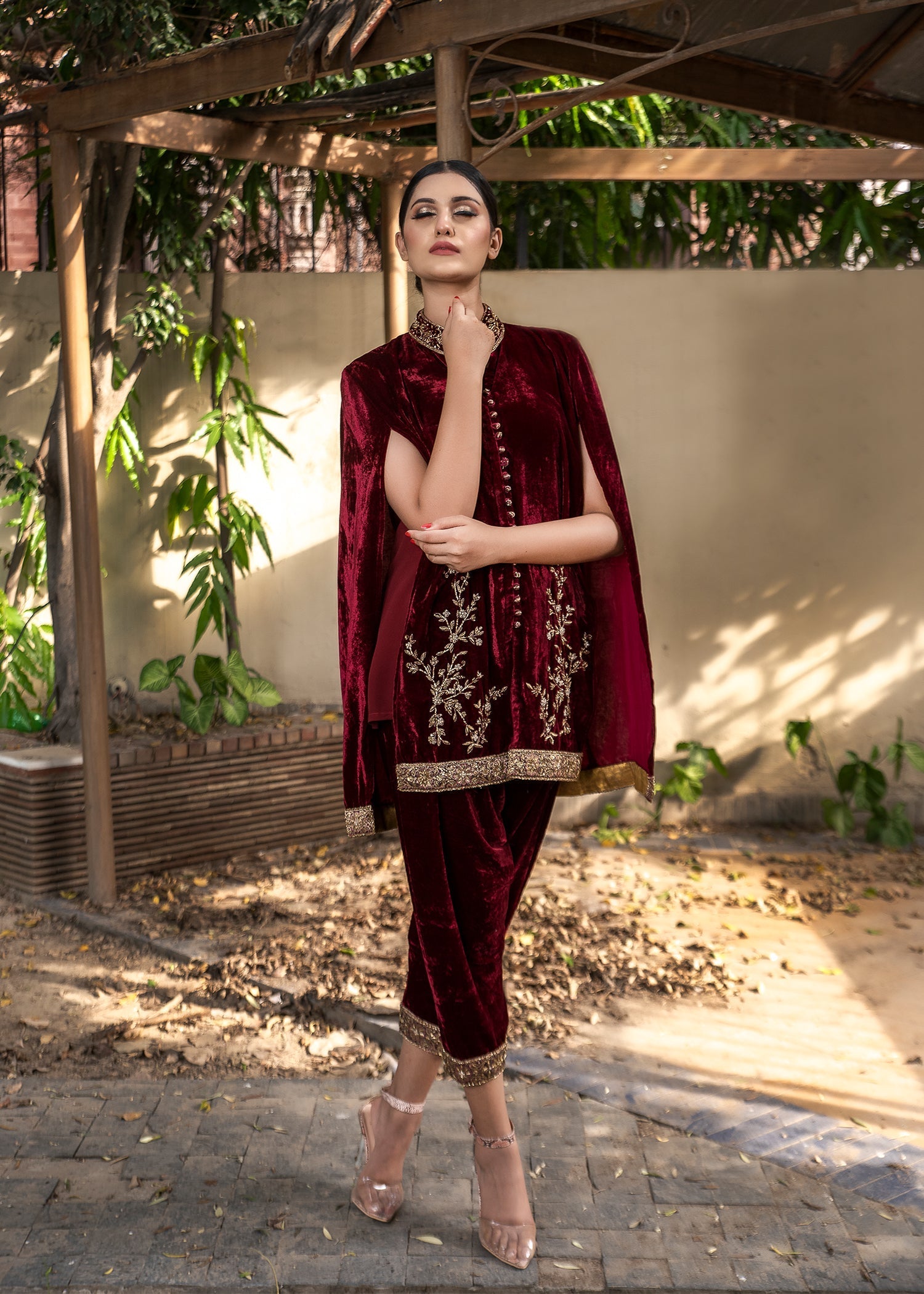 Purple Haze | Velvet Formals | Maroon Velvet - Official Purple Haze stockist in UK - Sakeena London