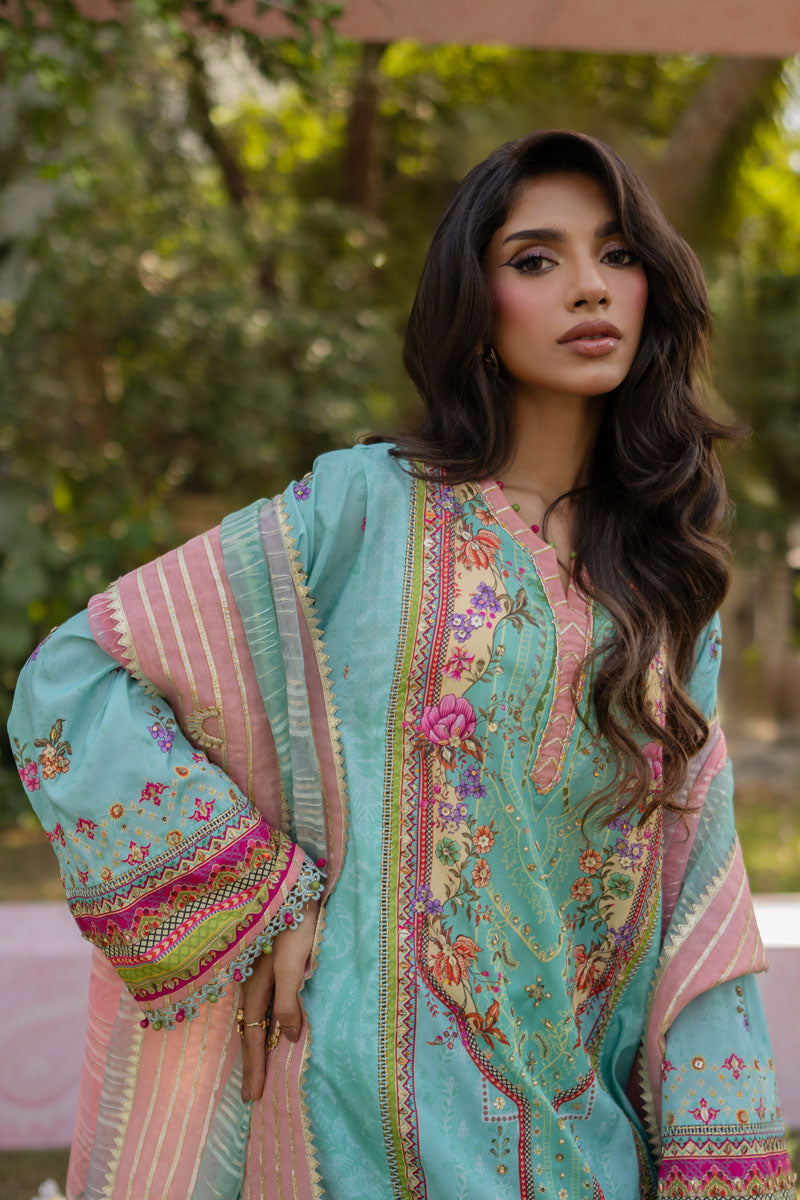 Qalamkar | Luxe Silk | UA-06 SARA - Official Qalamkar stockist in UK - Sakeena London