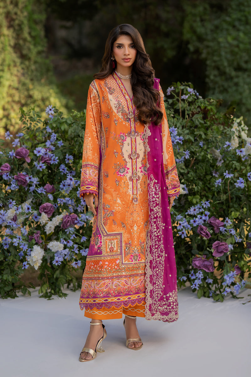 Qalamkar | Luxe Silk | UA-03 ALMA - Official Qalamkar stockist in UK - Sakeena London