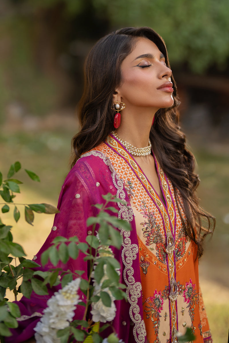 Qalamkar | Luxe Silk | UA-03 ALMA - Official Qalamkar stockist in UK - Sakeena London