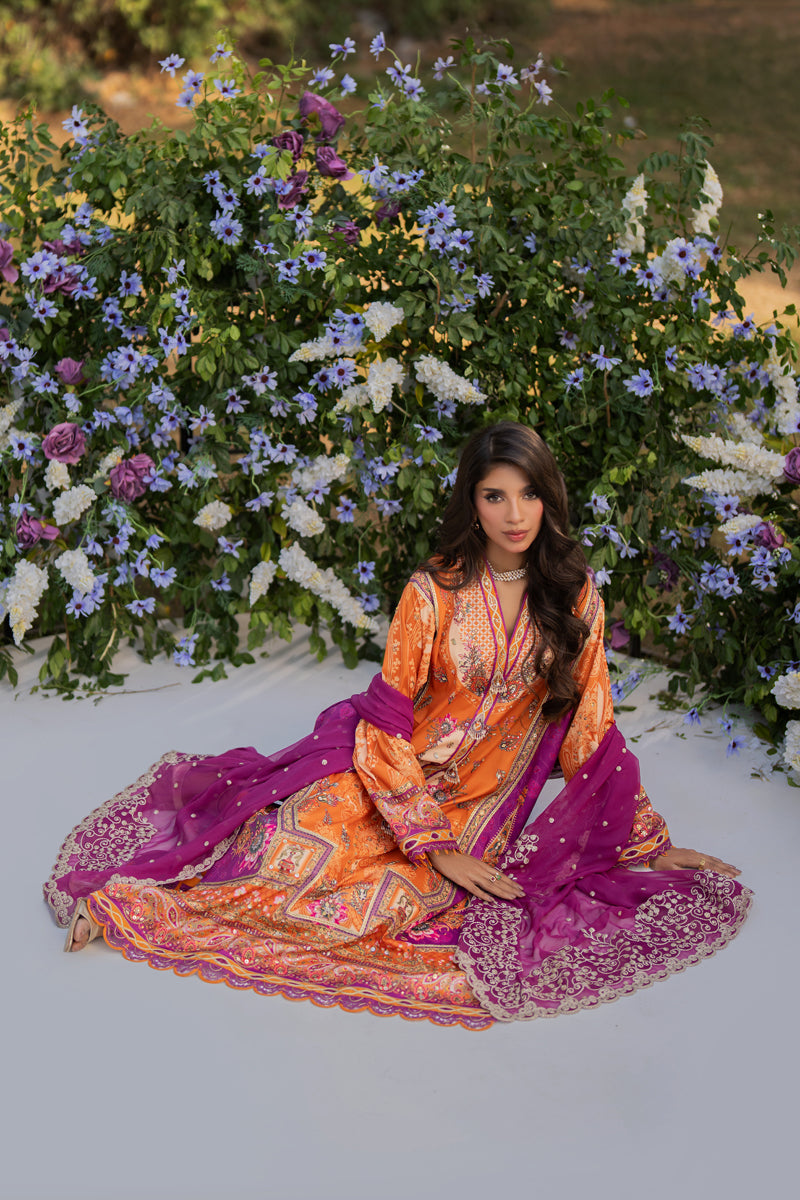 Qalamkar | Luxe Silk | UA-03 ALMA - Official Qalamkar stockist in UK - Sakeena London