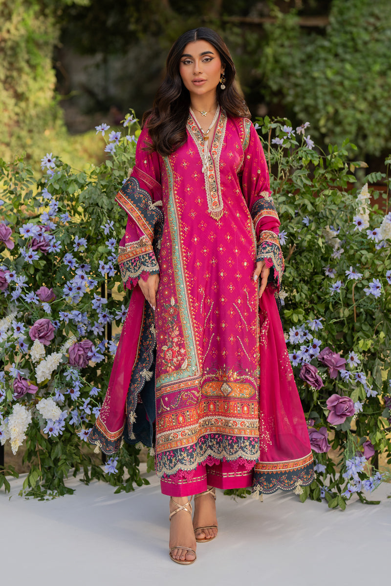 Qalamkar | Luxe Silk | UA-01 ELIA - Official Qalamkar stockist in UK - Sakeena London
