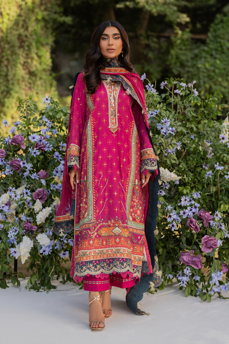 Qalamkar | Luxe Silk | UA-01 ELIA - Official Qalamkar stockist in UK - Sakeena London