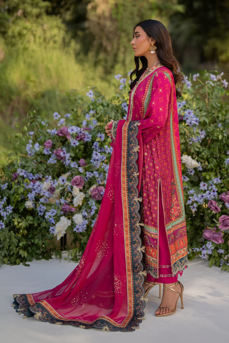 Qalamkar | Luxe Silk | UA-01 ELIA - Official Qalamkar stockist in UK - Sakeena London
