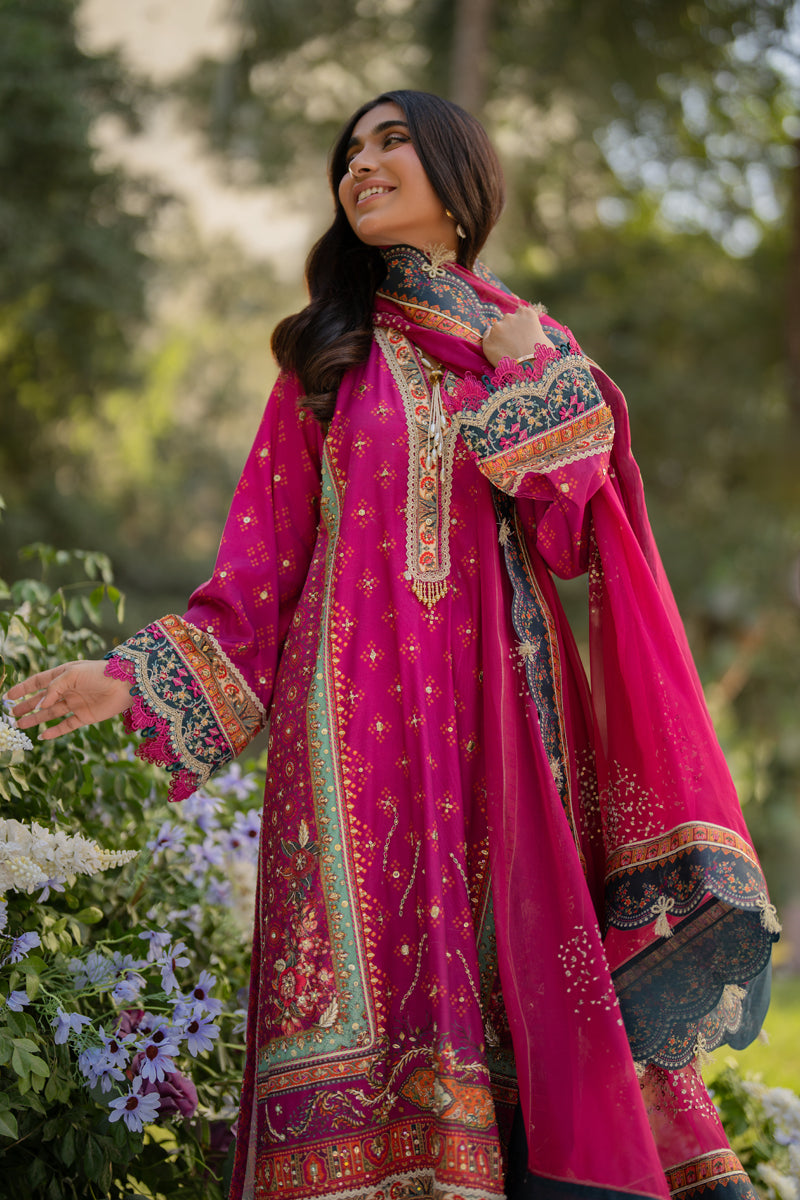 Qalamkar | Luxe Silk | UA-01 ELIA - Official Qalamkar stockist in UK - Sakeena London
