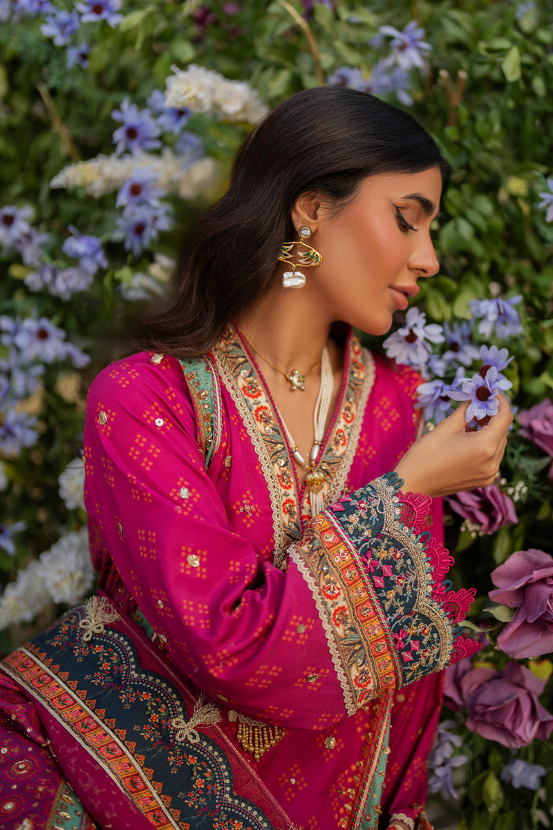 Qalamkar | Luxe Silk | UA-01 ELIA - Official Qalamkar stockist in UK - Sakeena London