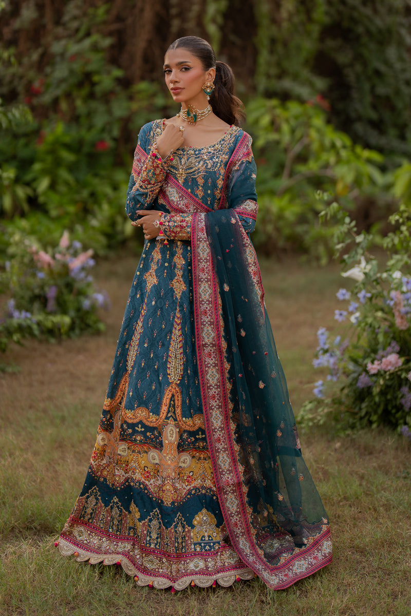 Qalamkar | Luxe Silk | UA-09 TINA - Official Qalamkar stockist in UK - Sakeena London