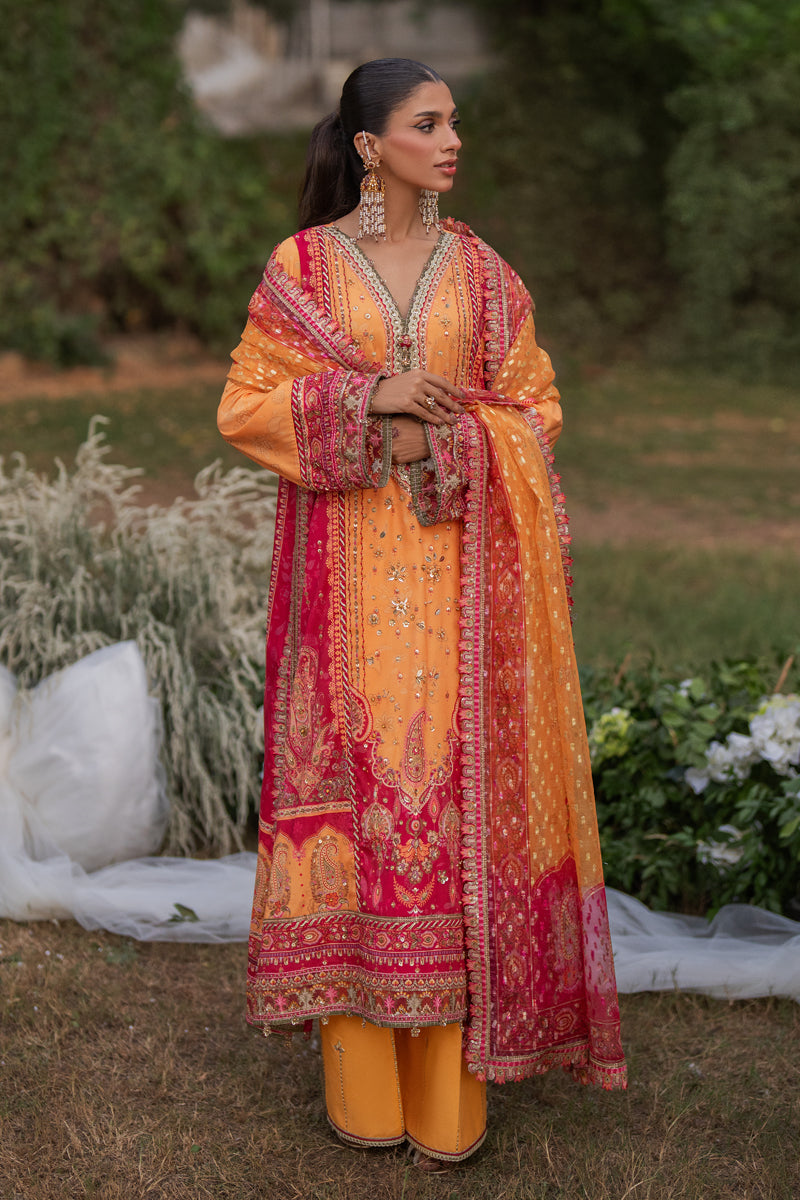 Qalamkar | Luxe Silk | UA-05 FIORE - Official Qalamkar stockist in UK - Sakeena London