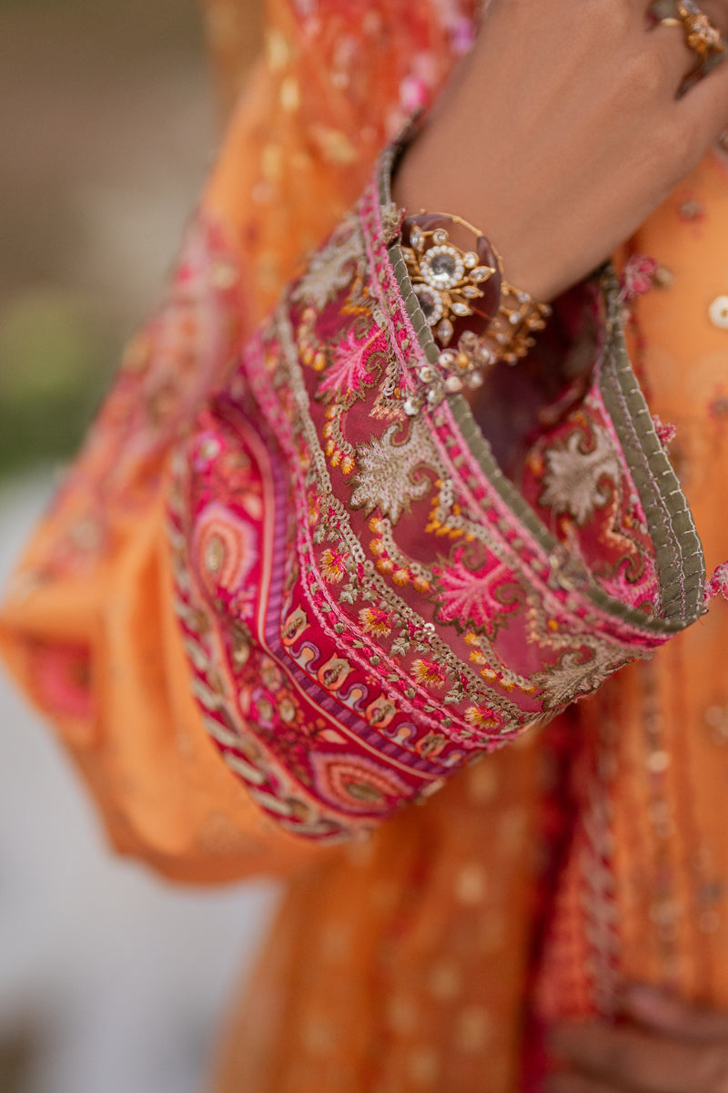 Qalamkar | Luxe Silk | UA-05 FIORE - Official Qalamkar stockist in UK - Sakeena London