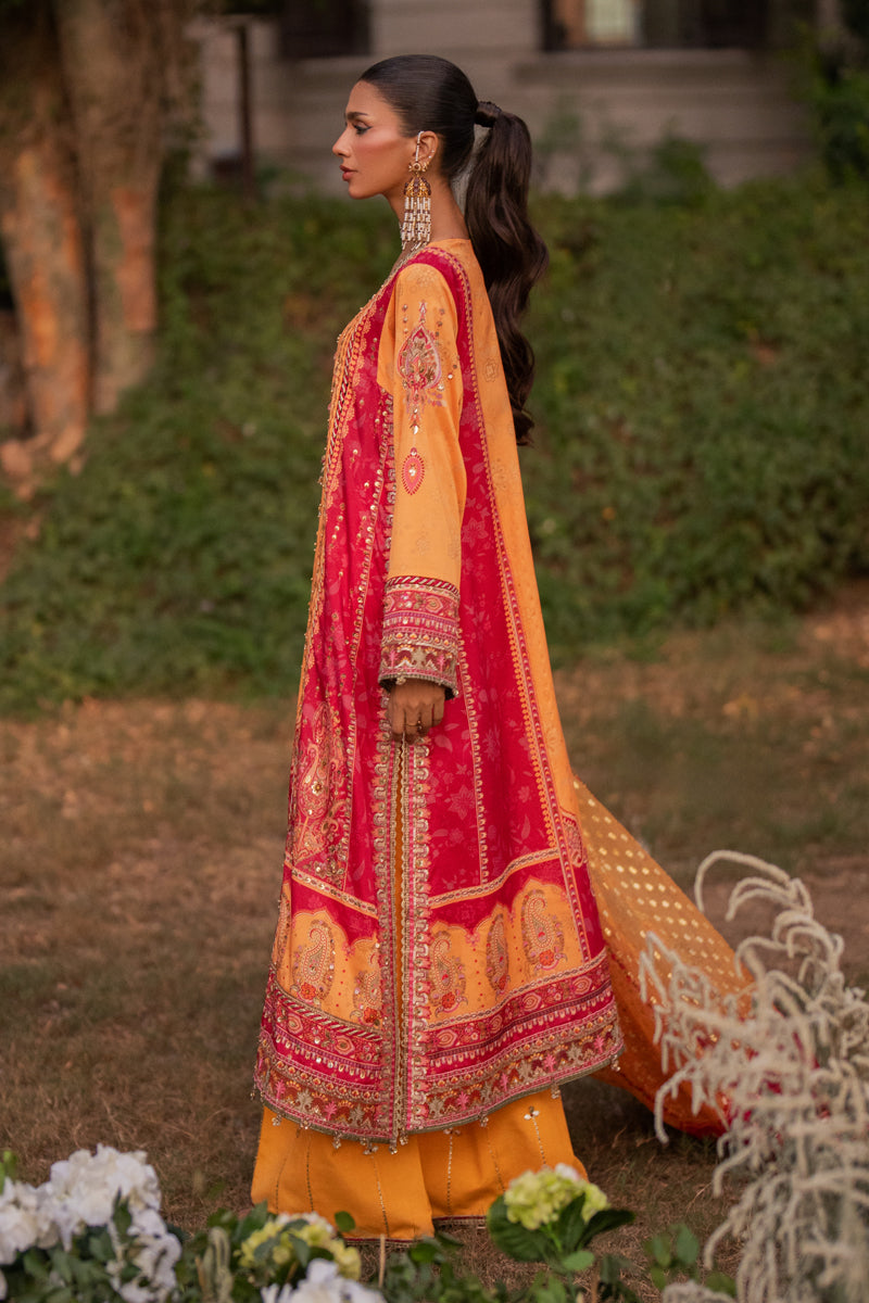 Qalamkar | Luxe Silk | UA-05 FIORE - Official Qalamkar stockist in UK - Sakeena London