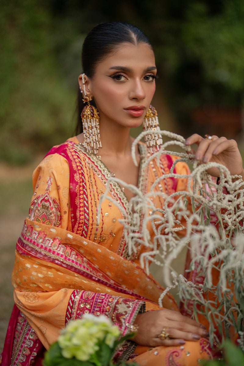 Qalamkar | Luxe Silk | UA-05 FIORE - Official Qalamkar stockist in UK - Sakeena London