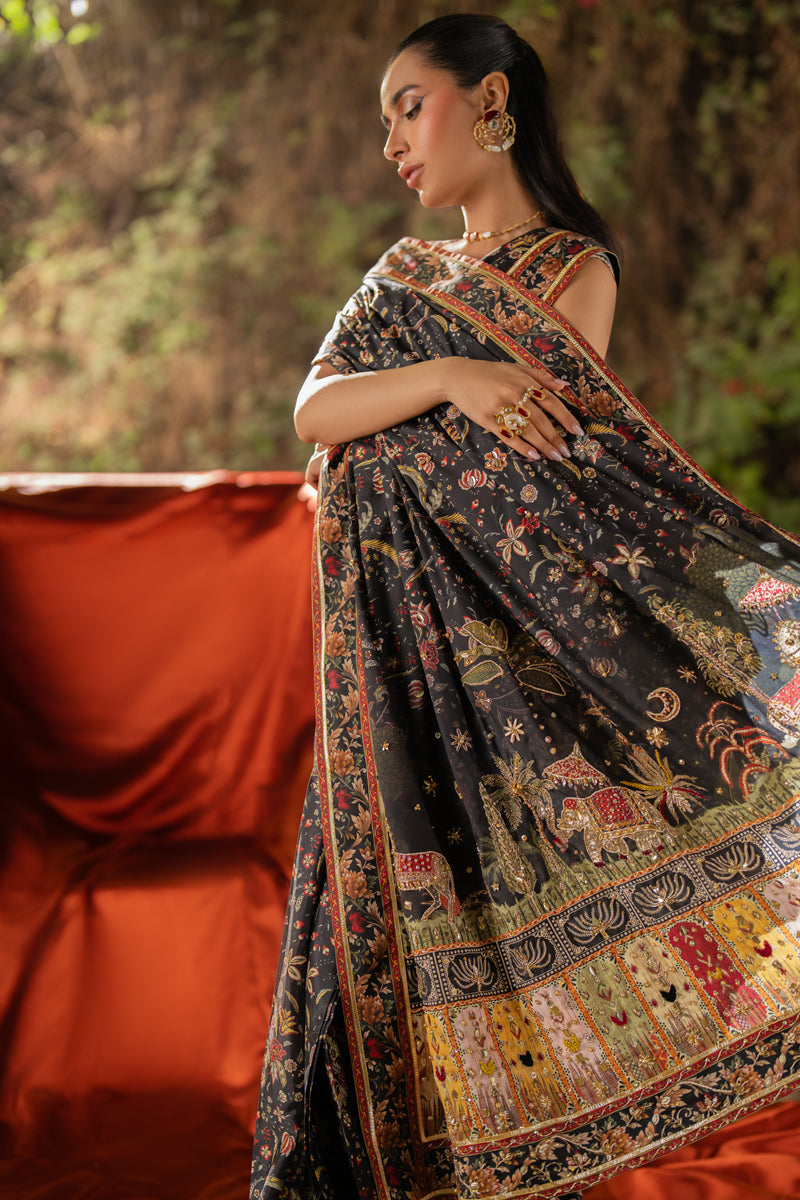 Qalamkar | Luxe Silk | UA-04 AVA - Official Qalamkar stockist in UK - Sakeena London
