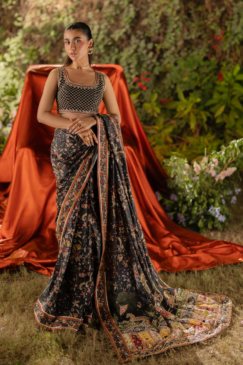Qalamkar | Luxe Silk | UA-04 AVA - Official Qalamkar stockist in UK - Sakeena London