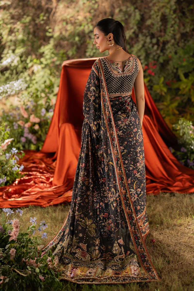 Qalamkar | Luxe Silk | UA-04 AVA - Official Qalamkar stockist in UK - Sakeena London