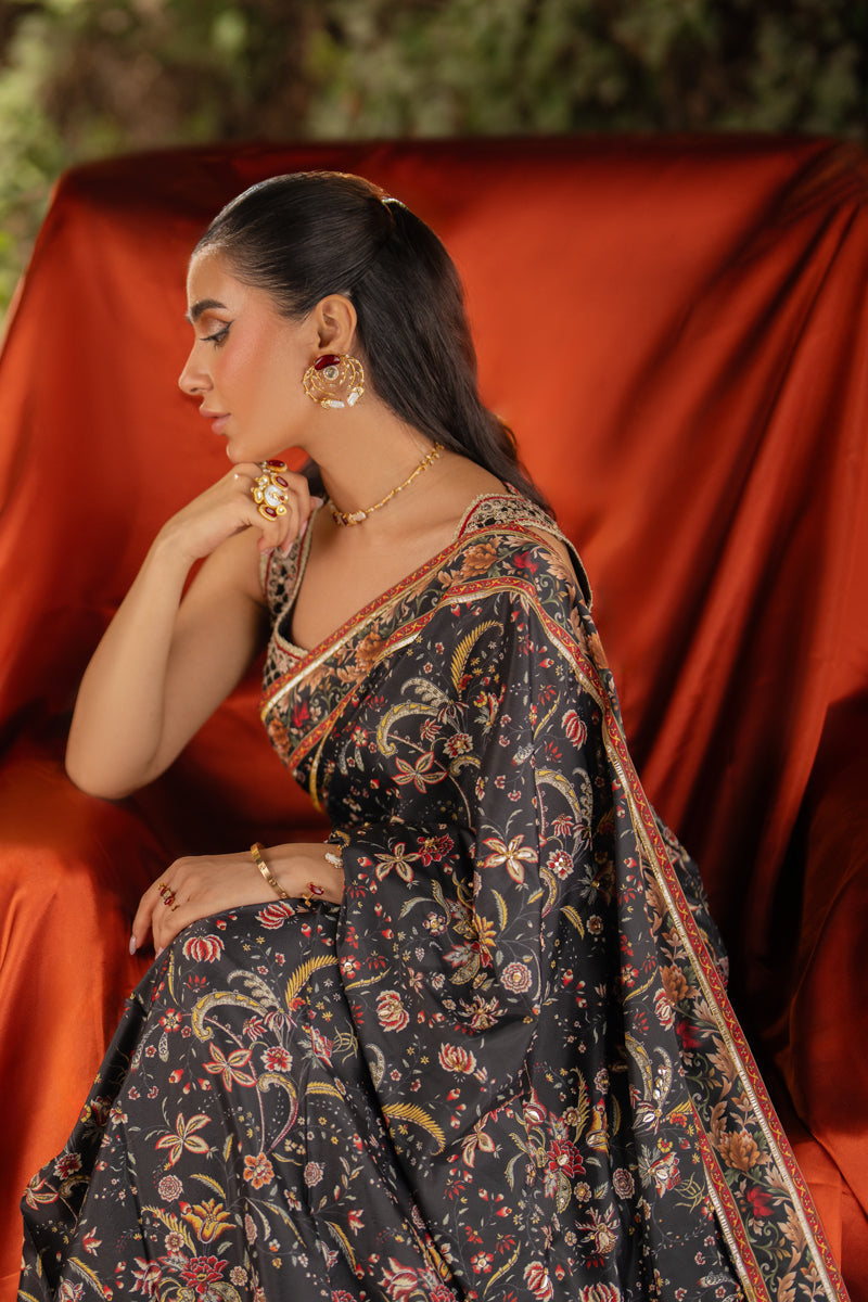 Qalamkar | Luxe Silk | UA-04 AVA - Official Qalamkar stockist in UK - Sakeena London