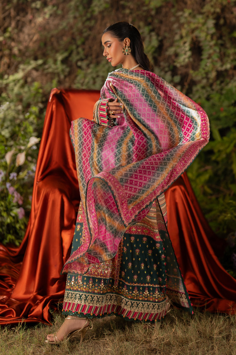 Qalamkar | Luxe Silk | UA-02 NINA - Official Qalamkar stockist in UK - Sakeena London
