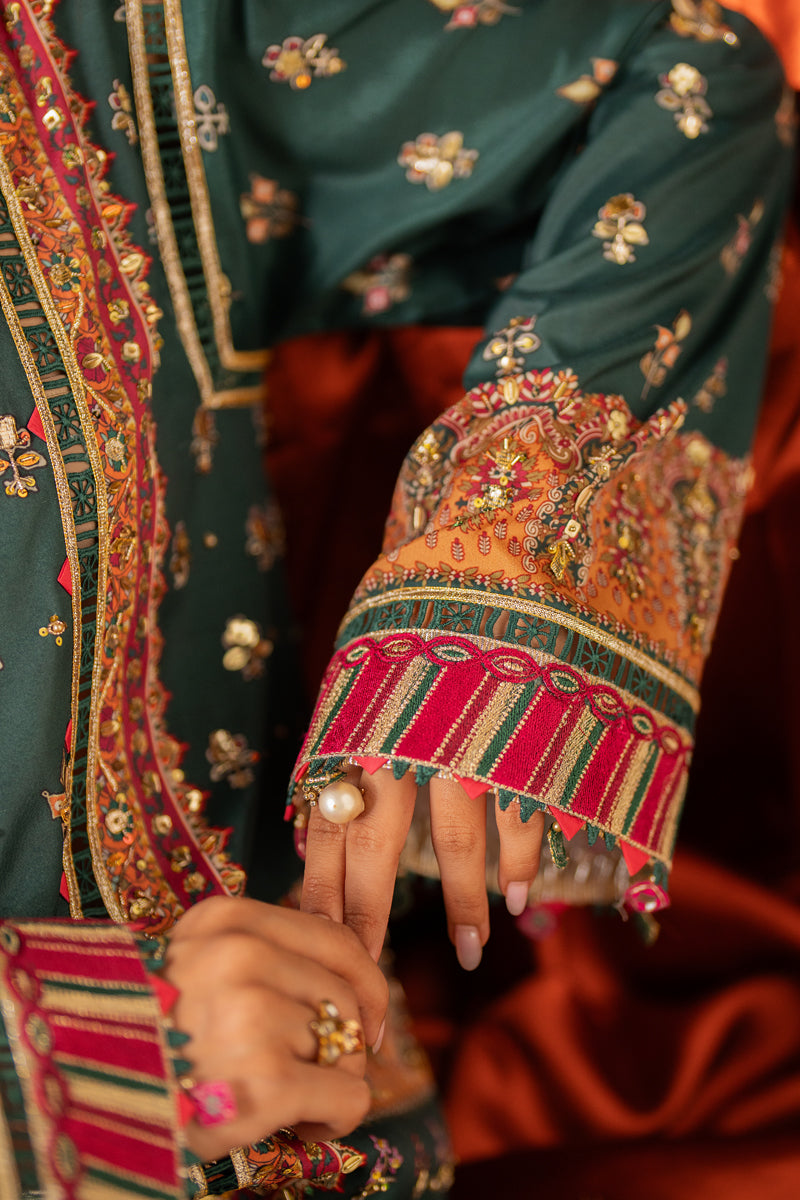 Qalamkar | Luxe Silk | UA-02 NINA - Official Qalamkar stockist in UK - Sakeena London
