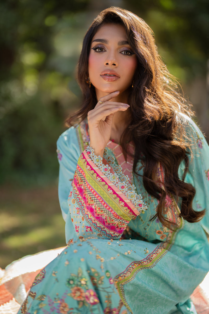 Qalamkar | Luxe Silk | UA-06 SARA - Official Qalamkar stockist in UK - Sakeena London