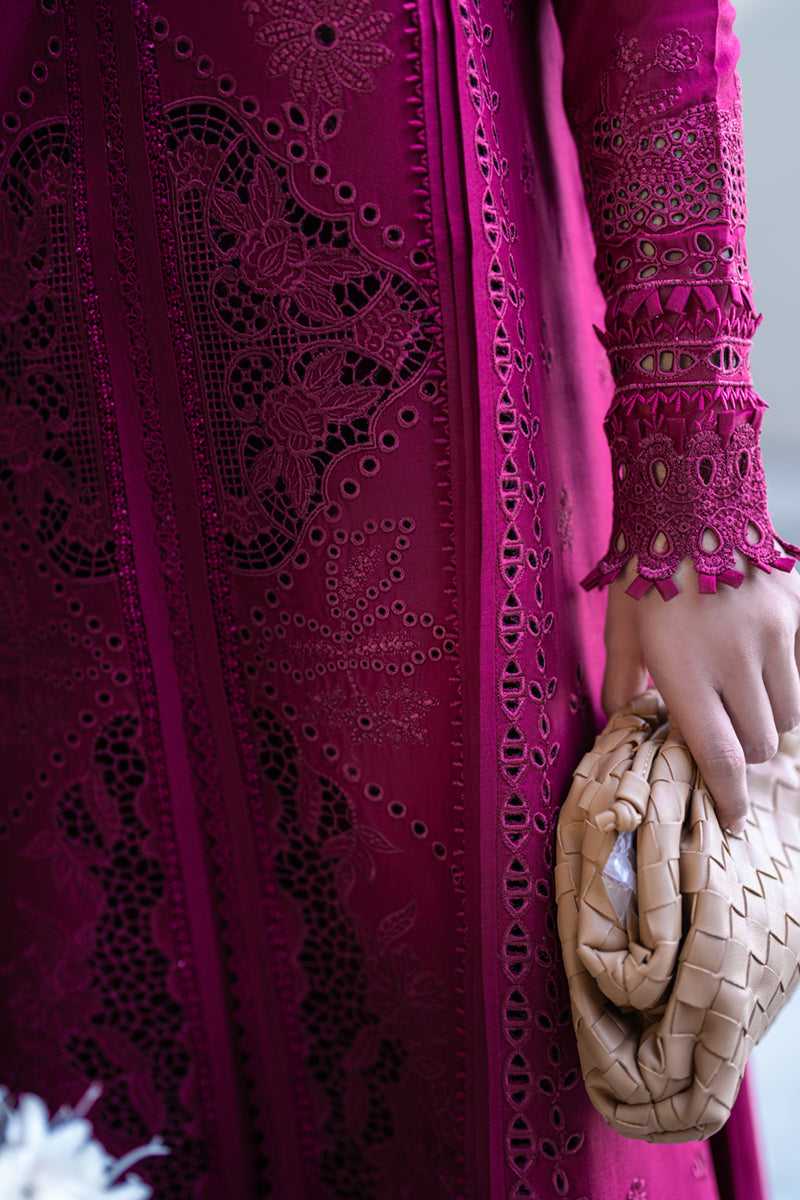 Qalamkar | Sahil Luxury Lawn | FK-11 VIOLET - Official Qalamkar stockist in UK - Sakeena London
