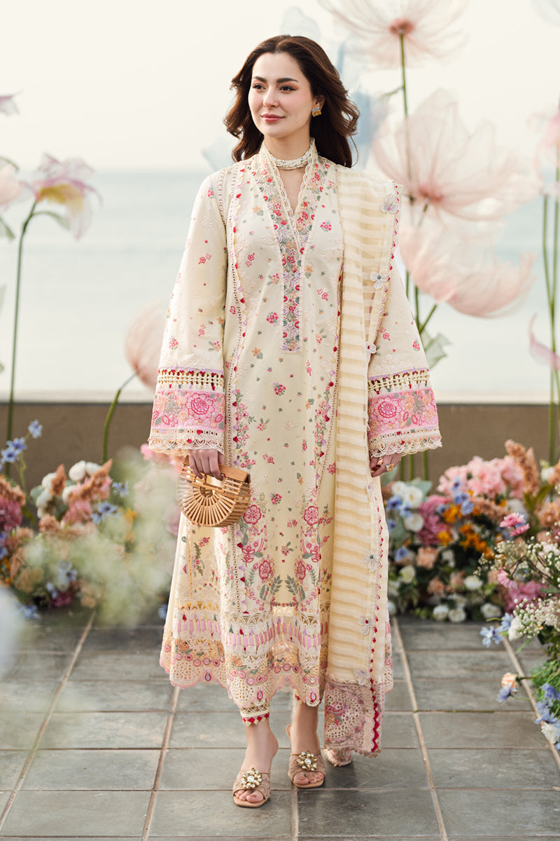 Qalamkar | Sahil Luxury Lawn | FK-14 SCARLETT - Official Qalamkar stockist in UK - Sakeena London