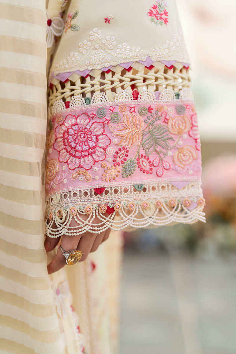Qalamkar | Sahil Luxury Lawn | FK-14 SCARLETT - Official Qalamkar stockist in UK - Sakeena London