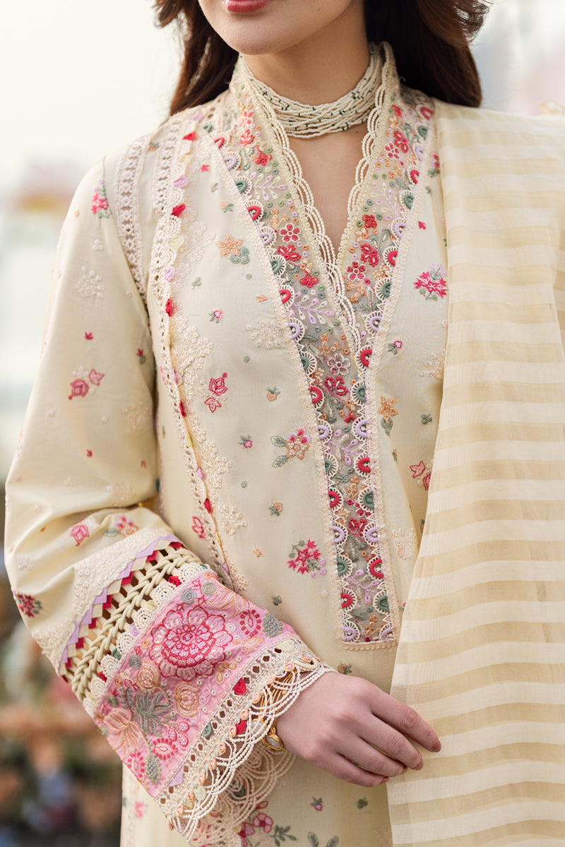 Qalamkar | Sahil Luxury Lawn | FK-14 SCARLETT - Official Qalamkar stockist in UK - Sakeena London