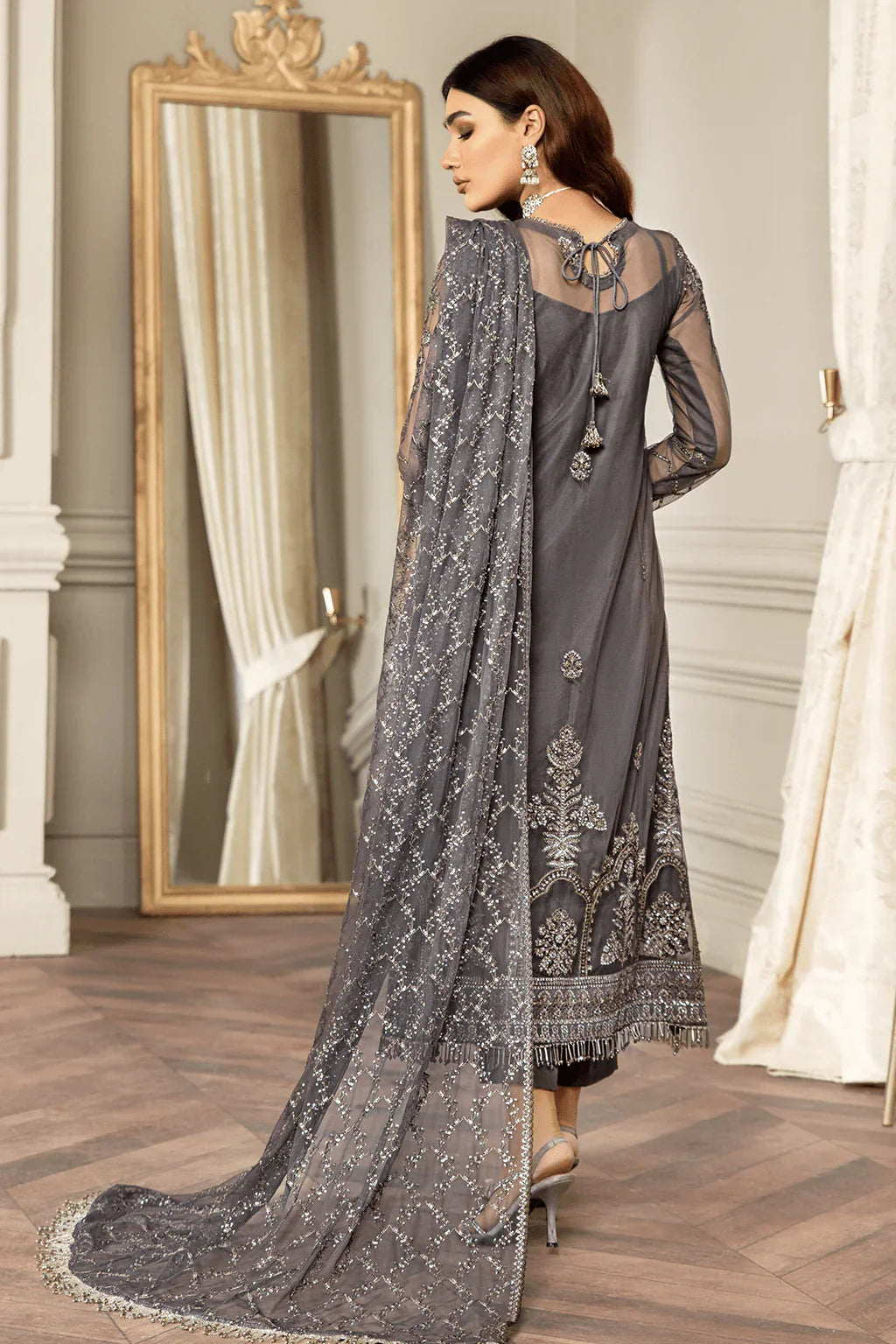 Zarif | Mehroz Formals | Storm Grey - Official Zarif stockist in UK - Sakeena London