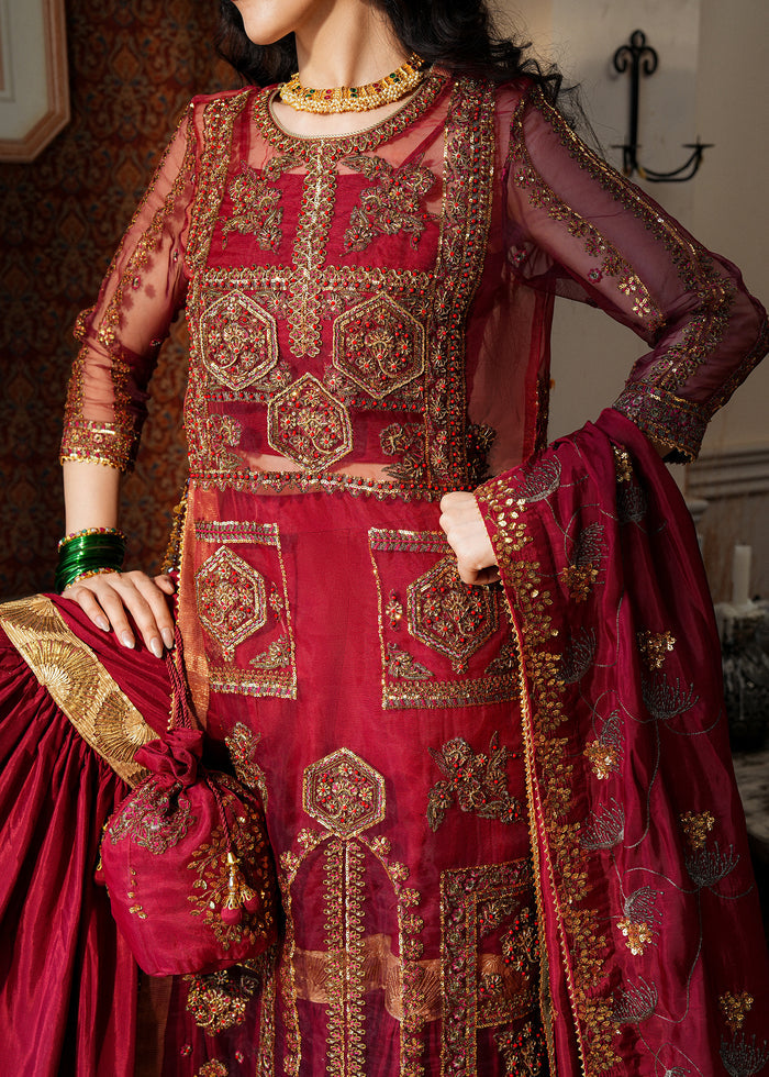 Laj by Lajwanti | Runaway Formals 25 | Ruby Veil - Official Laj by Lajwanti stockist in UK - Sakeena London